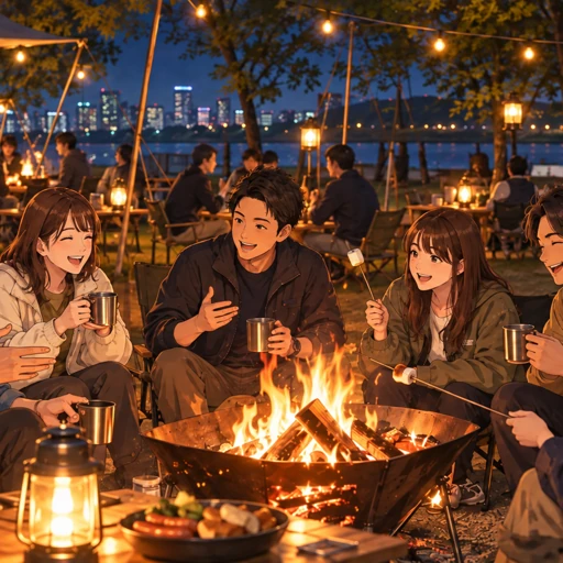 焚き火ケーション時の交流イメージ